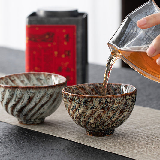 Handmade Ceramic Cup with Natural Gemstone Glaze – One of a Kind