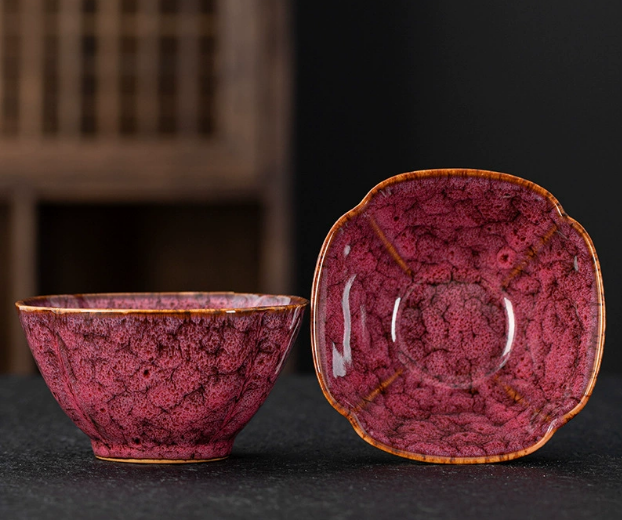 Handmade Ceramic Cup with Natural Gemstone Glaze – One of a Kind